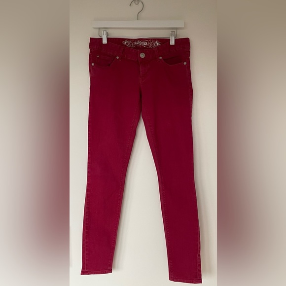 Express Red Skinny Jean Legging - Size 6 - Picture 2 of 2